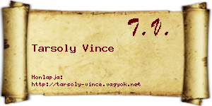Tarsoly Vince névjegykártya